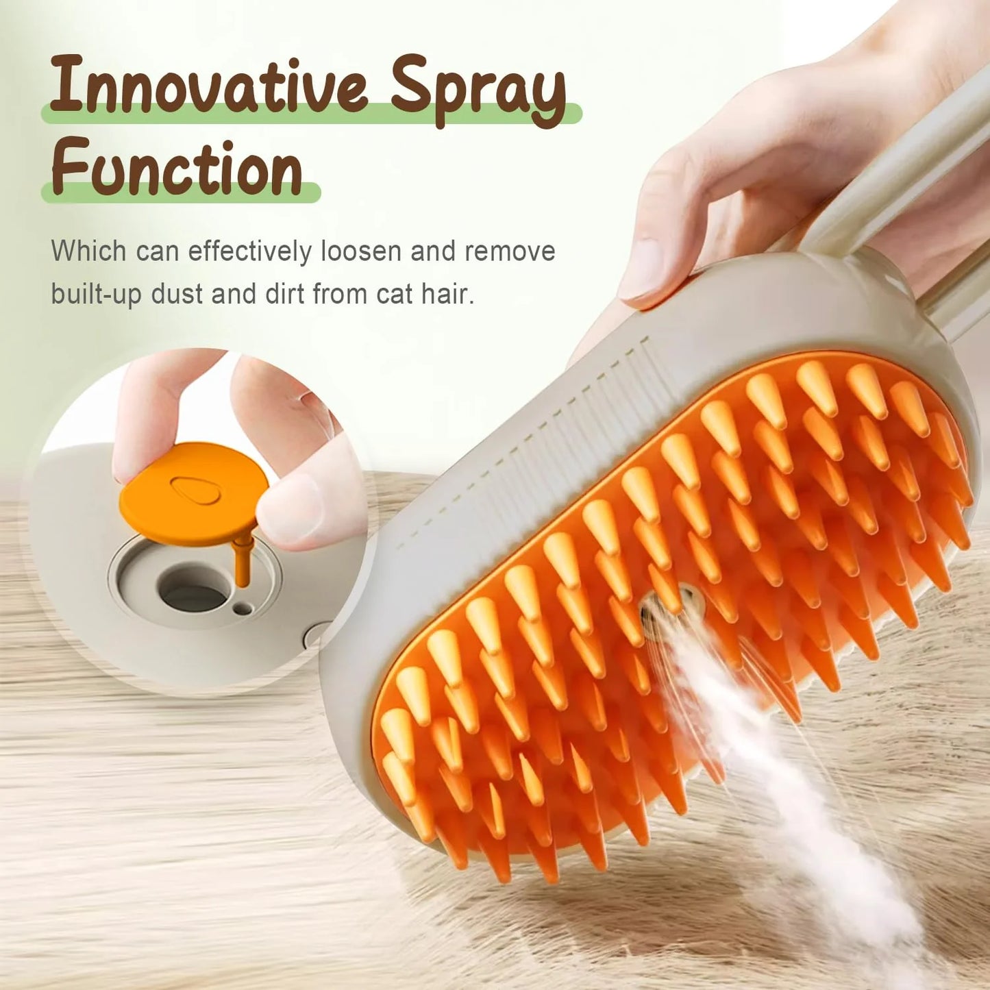 Puffease Spritz: Quick & Easy Pet Hair Remove Comb| Cats and Dogs