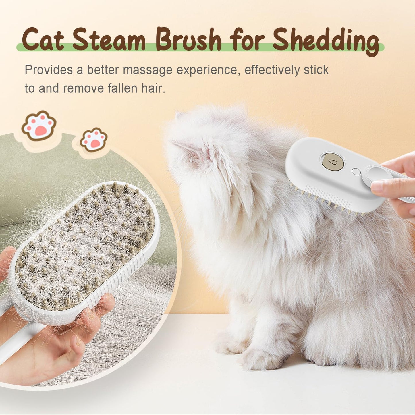 Puffease Spritz: Quick & Easy Pet Hair Remove Comb| Cats and Dogs