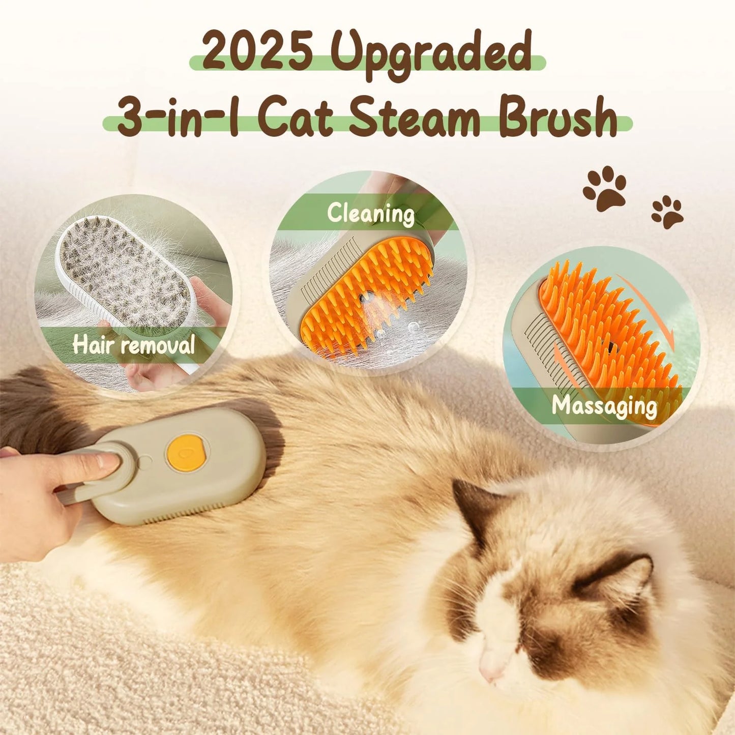 Puffease Spritz: Quick & Easy Pet Hair Remove Comb| Cats and Dogs