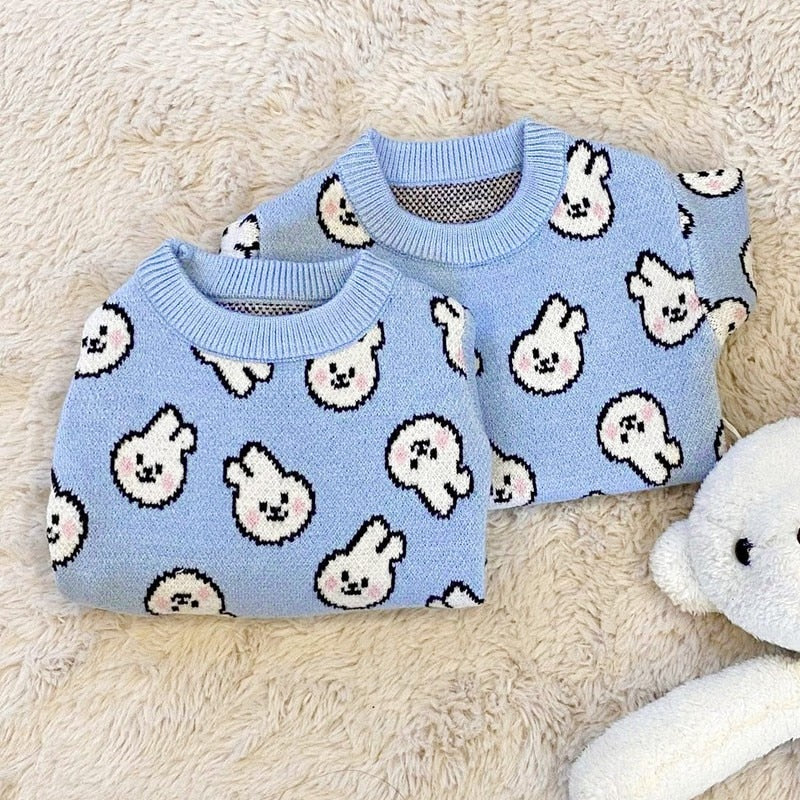 Pull en tricot motif lapin | Pour chiens et chats