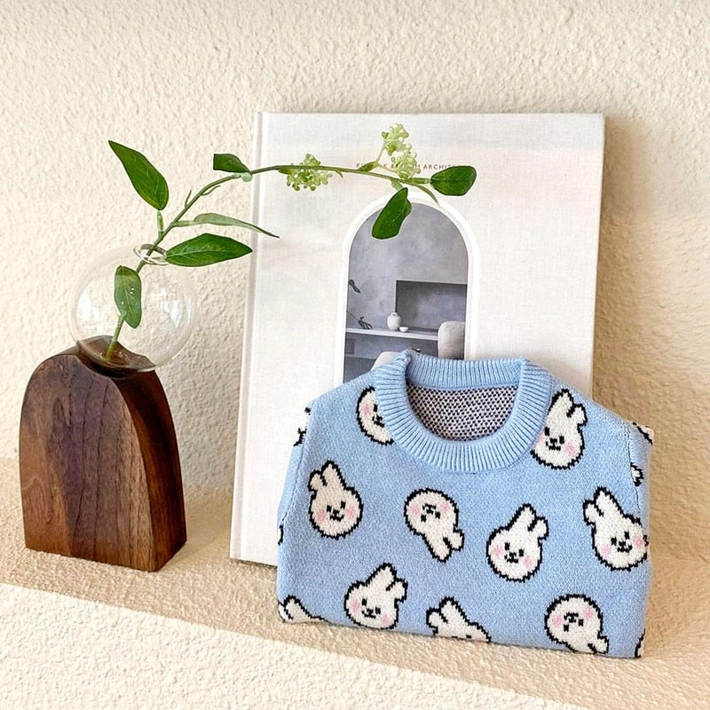 Pull en tricot motif lapin | Pour chiens et chats