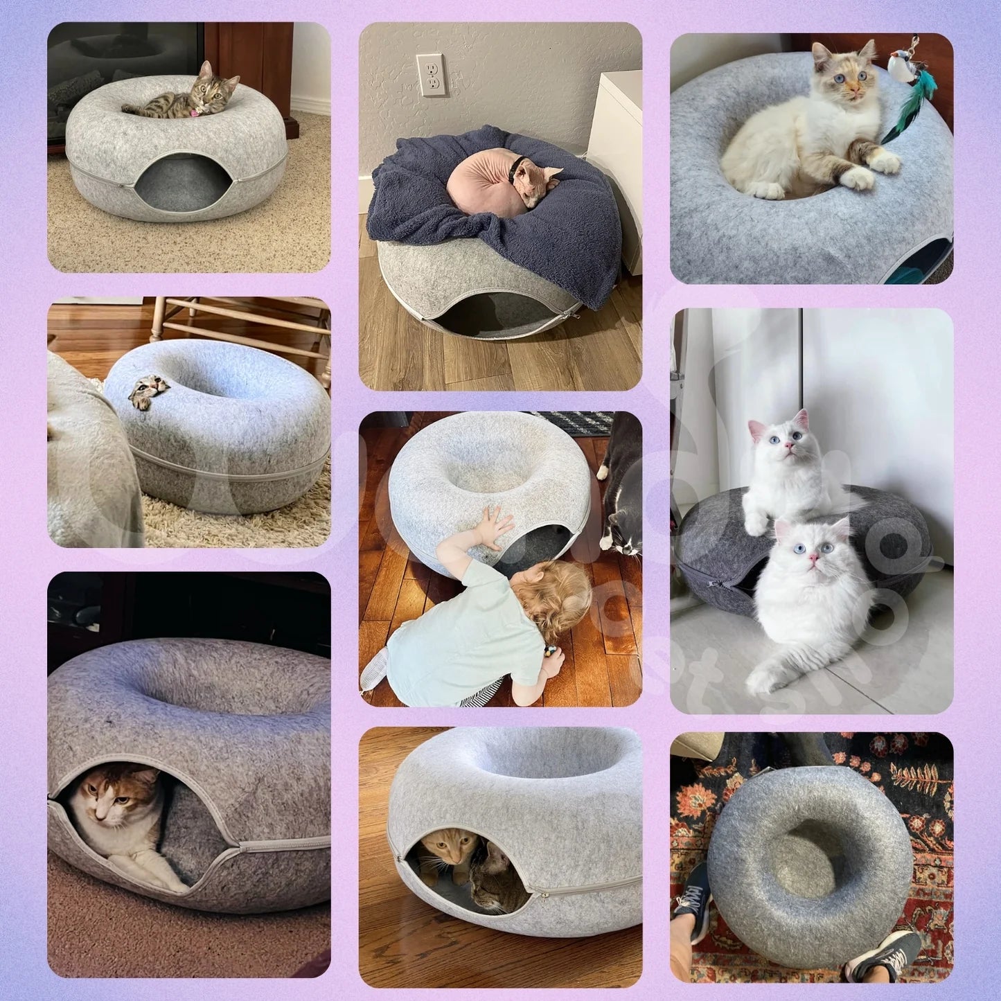 Donut Cat Tunnel Bed