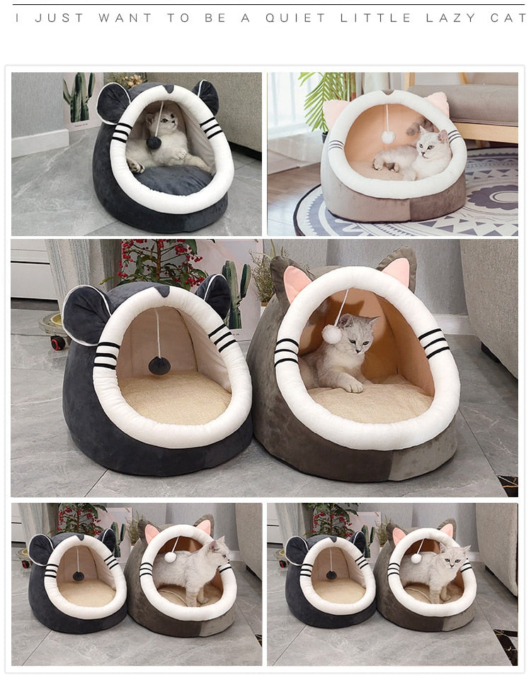 Cat Hooded Bed | For Cats)