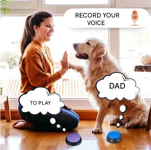 Teach Your Pet to Speak - Recordable Buttons | For Dogs