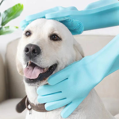 Pet Bath Massage Glove | For Dogs and Cats