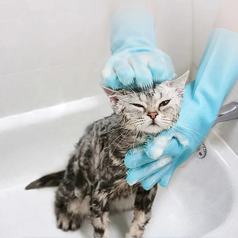 Pet Bath Massage Glove | For Dogs and Cats