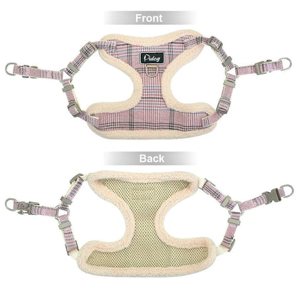 Plaid Dog Harness with Object Holder | For Dogs
